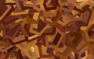 Poster - Dark Orange vector backdrop with hexagons.