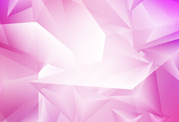 Wall Mural - Light Pink vector pattern with polygonal style.