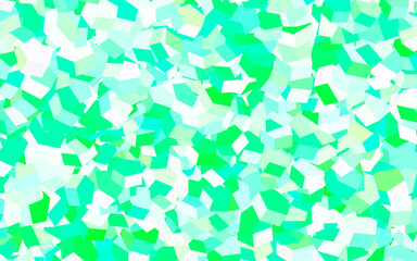 Wall Mural - Light Green vector backdrop with hexagons.
