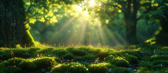 Wall Mural - Sunlight Through Forest Canopy