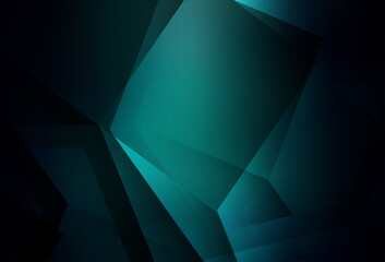 Poster - Dark Green vector pattern with colorful hexagons.