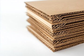 Poster - A stack of cardboard boxes with one of them being a pizza box
