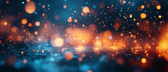 Aufkleber - A colorful abstract background with lots of tiny dots. The background is a mix of red, yellow and blue. The dots are scattered all over the background, creating a sense of movement and energy.