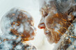 © Dennis - Double exposure photo of a senior woman and a toddler depicting the concept of aging and different generations