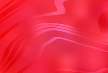 Poster - Light Red vector texture with curved lines.