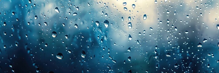 Canvas Print - Water droplets sliding on my window