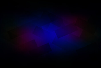 Wall Mural - Dark Blue, Red vector background with rectangles.