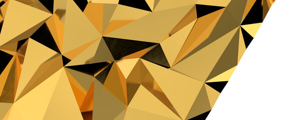 Poster - (Mehrere Werte)Gold polygon background 3d rendering, 3d illustration. Abstract triangle background. Gold background. Abstract Gold polygon wallpaper