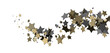 © vegefox.com - Banner with golden decoration. Festive border with falling glitter dust and stars.