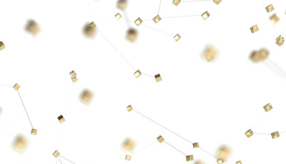 Leinwandbilder - Concept of AI technology, Motion of digital data flow.