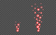 © Vitaliy - Vector flying reaction icons. Flying red icons of thumbs up, likes png. Likes on social networks, marketing, advertising, png.