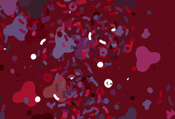 Sticker - Light Pink, Red vector template with chaotic shapes.