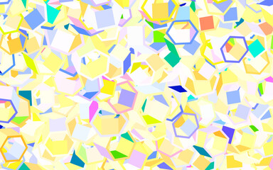 Poster - Light Pink, Yellow vector template in hexagonal style.