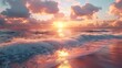 © Shahidaartworks - Sunset on the Beach: 3D Paint 8K Realistic Lighting