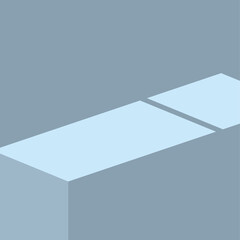Aufkleber - Abstract geometric background with overlapping rectangles creating illusion of depth