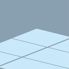 Aufkleber - Sunlight streaming through a window and casting geometric shadows on the floor
