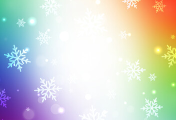 Poster - Light Multicolor vector pattern in Christmas style.