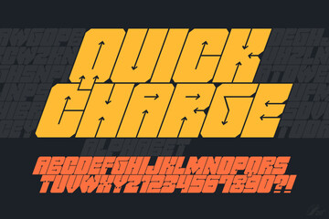 Fototapete - Original alphabet design, minimalism style, trendy characters set.