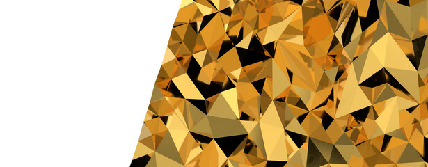 Poster - Gold Polygon Background 3D Rendering