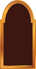 Poster - Golden arch window frame is providing empty space for your message