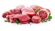© Olga - Fresh meat on a white background. Fresh meat of different types.