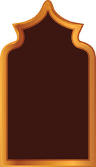 Poster - Golden arabic style frame is framing a blank space