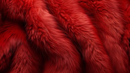 luxurious red fur with rich texture and depth shown