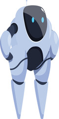 Poster - Cartoon robot standing still, waiting for its next command