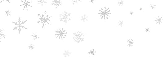 Wall Mural - Magical Snowfall: Brilliant 3D Illustration Showcasing Descending Christmas Snowflakes