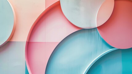 Poster - Abstract Wall Art with Intersecting Circular Shapes