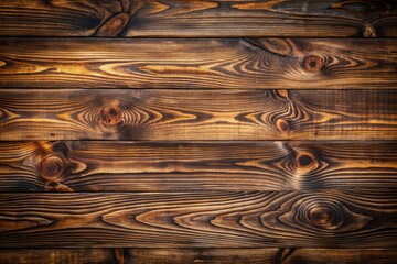 Wall Mural - Dark rustic wooden texture with deep grooves and knots, evoking a natural, earthy feel, ideal for modern designs seeking a cozy, organic ambiance.