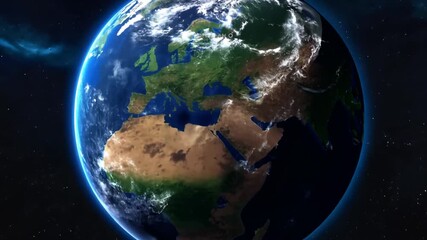Poster - Earth Planet in Deep Space Generative AI