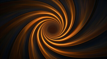 Wall Mural - Dynamic spiral abstract design with warm orange tones on a dark background, perfect for modern art and graphic projects.