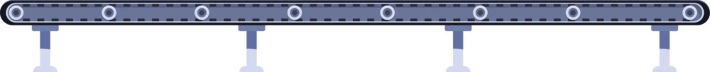Poster - Empty industrial conveyor belt moving through the production line in a factory