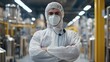 © hugy - Modern Production Facility with a Food Industry Professional in Protective Gear