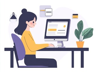 Poster - Virtual payment services secure online transactions digital financial solutions e commerce and fintech concepts illustrated in a modern flat design style