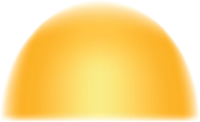 Aufkleber - Bright orange gradient creating a soft and blurry half circle on a white background