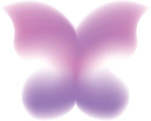 Poster - Blurred butterfly with purple and pink gradient wings is showing its beauty