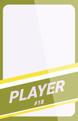 Poster - Blank trading card is waiting to display the stats and picture of player number eighteen