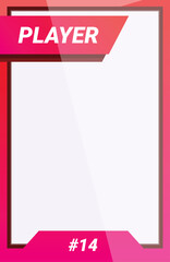 Poster - Red and pink twitch overlay is displaying a player's name and number