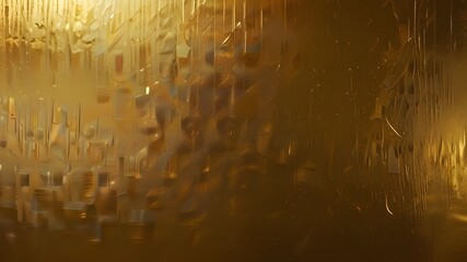 Wall Mural - Gold foil background with light reflections. Generative AI