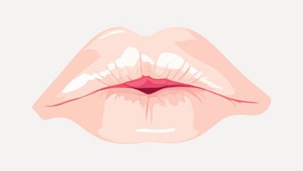 Poster - aesthetic of a lipstick kiss illustration vector