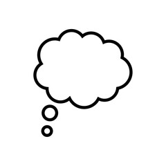 Wall Mural - thought cloud icon