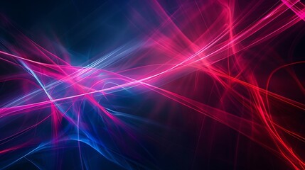 Wall Mural - Abstract Glow: Intertwining Blue and Red Lines