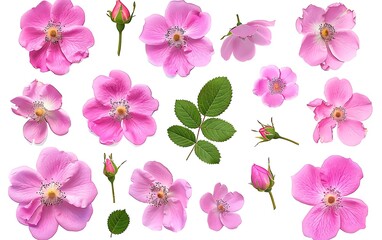 Wall Mural - A group of pink flowers