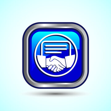 Agreement icon Button Design Illustration