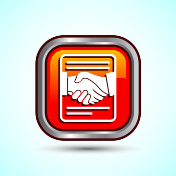 Agreement icon Button Design Illustration