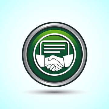 Agreement icon Button Design Illustration