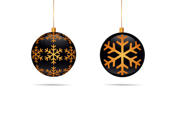 Wall Mural - christmas balls collection vector free