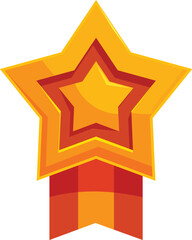 Poster - Shiny golden star is representing success, achievement, award winning and excellence